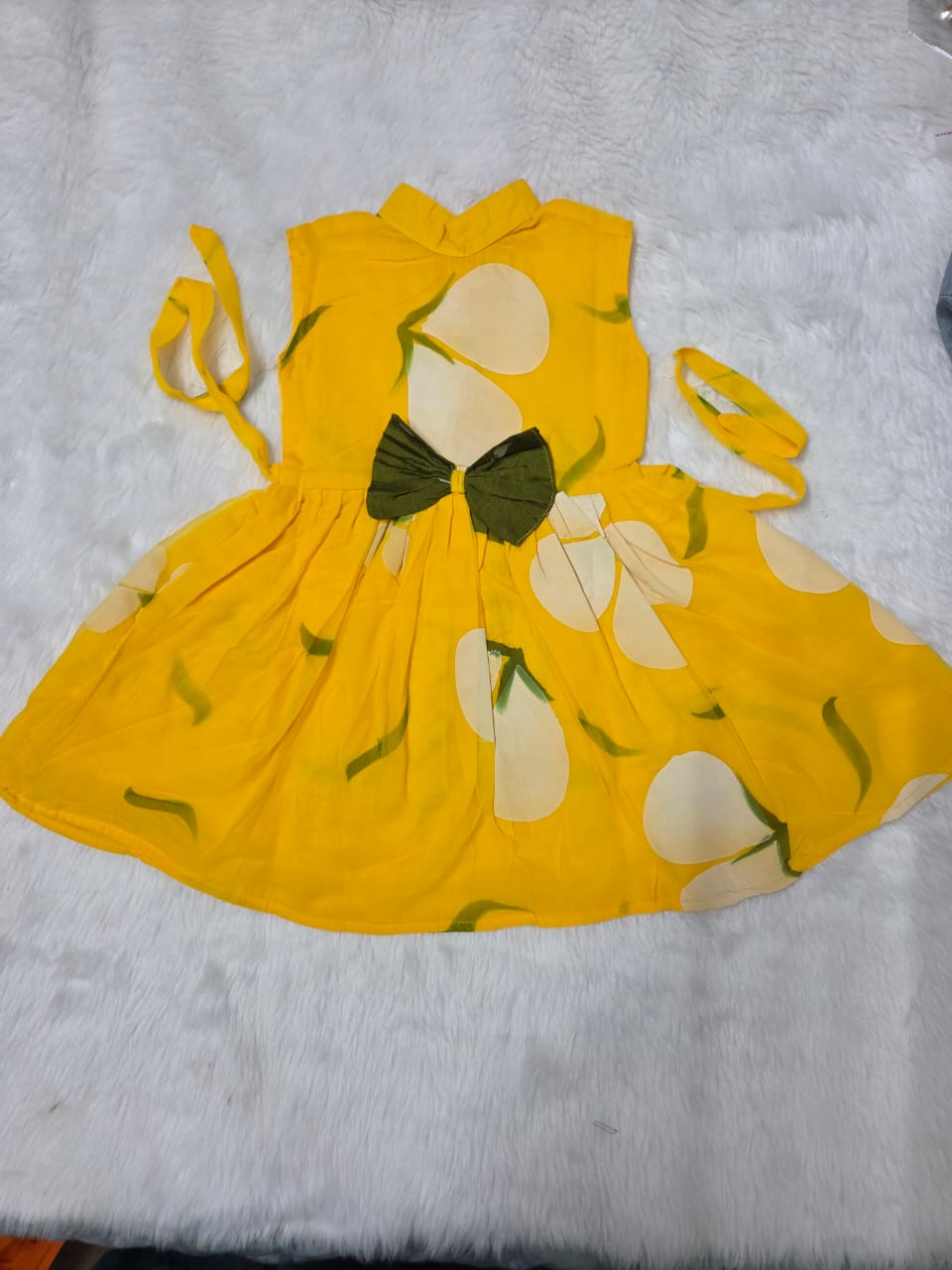 Pure georgette high neck girls frock