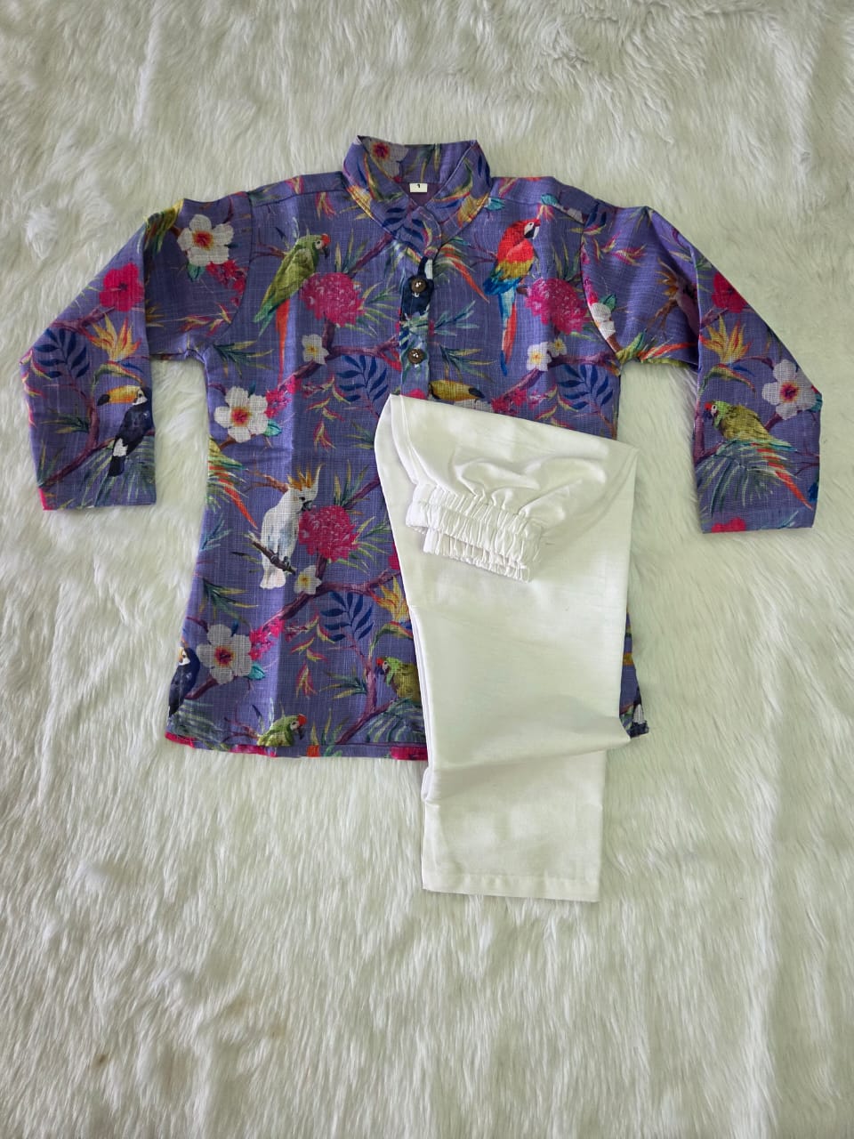 Pure linen kurts set boys