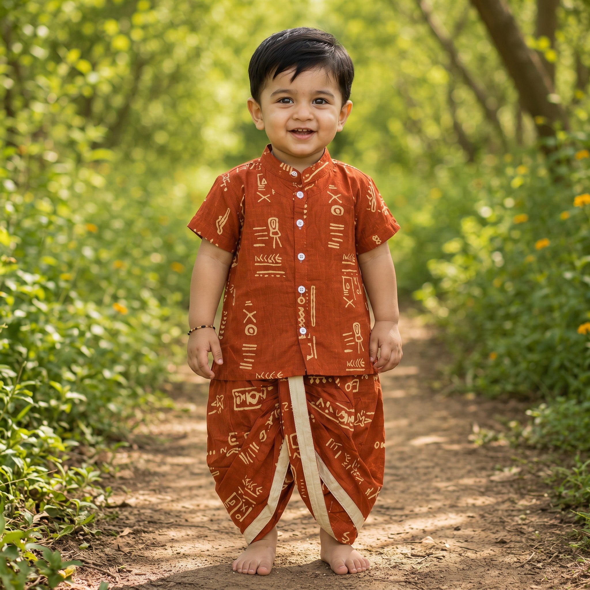 Tamra Tribal Print Shirt & Dhoti Set
